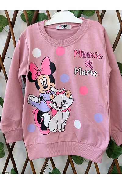 ribana Minnie&Marie Printed Girl's Sweat