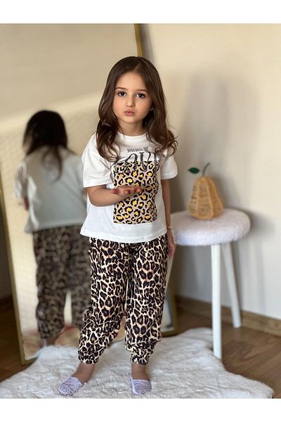 ciklet kids Love Silvery Leopard Double Suit