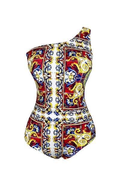 COCCOLARSI Kadın Etnik Desen Baskılı Komple Astarlı Çıkarılabilir Kaplı Tek O...