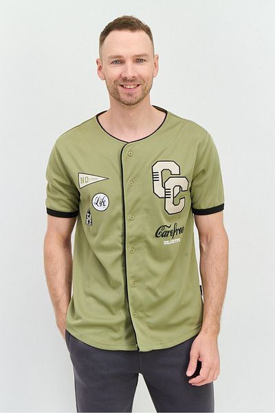 Originals by Brooklyn Cloth Men Sportswear Fit Short Sleeves Outdoor Jersey, Olive Combo