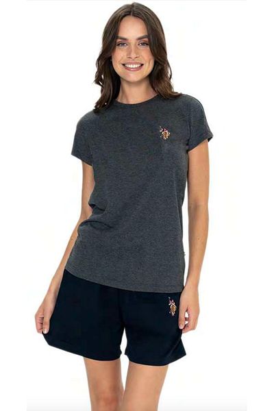 U.S. Polo Assn. Women'S, Licensed, Uspa, Round Neck, Shorts Suit