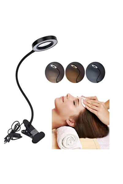 Arzu Güzel Cosmetics Büyüteç Mandallı Masa Lambası Kozmatik 3 Farklı Renk 360...