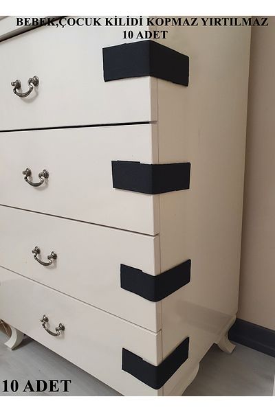 LOVYCO Baby, Safety Cabinet and Drawer Lock Multi-Purpose Lock Super Superior Adhesion Anti-Break, Anti-Tear 10 Pieces
