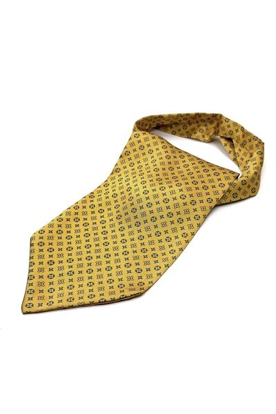 La Pescara Ανδρικό κασκόλ με μικρό σχέδιο σαφράν K444