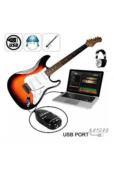 Koodmax USB Gitar Guitar Link Kablosu Çevirici Dönüştürücü