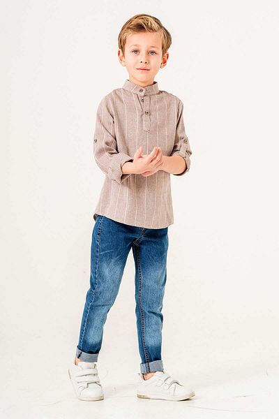 Gold Class Kidswear Костюм от 2 части за момче с дълъг ръкав и половин копче