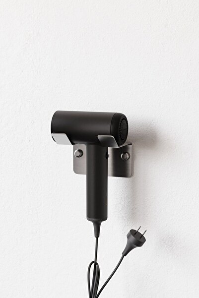 Zift Unique Paslanmaz Çelik Fön Makinesi Askısı-Yapışkanlı ve Vidalı Çift Montaj Seçeneği, Saç Kurutma Tutacağı