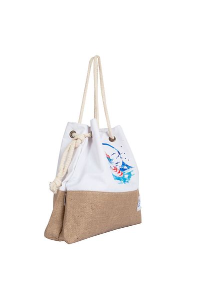 ANEMOSS Sailor Girl Jute Beach Bag