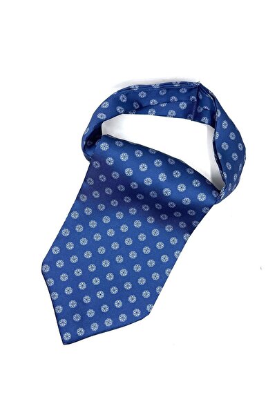 La Pescara Синій мотив візерунок чоловічий шарф K448