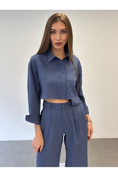 ossons Striped Shirt Pants Suit