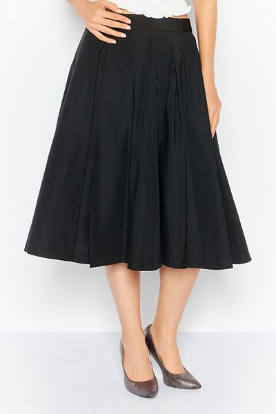 Esprit Women Solid Midi Skirt, Black