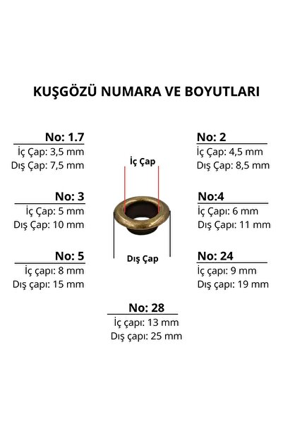 ipekbazaar Kuşgözü ve Pul, No: 24 -[ 9 mm] - [25 Takım]