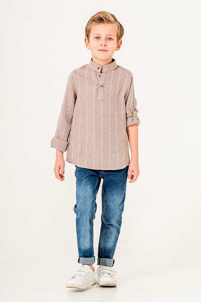 Gold Class Kidswear Костюм от 2 части за момче с дълъг ръкав и половин копче
