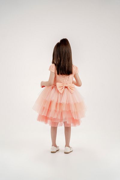 Eray Kids Βραδινό φόρεμα για κορίτσια Φόρεμα με δαντέλα βολάν λουλούδι με λεπτομέρεια τραγανό φόρεμα 3-6 ετών