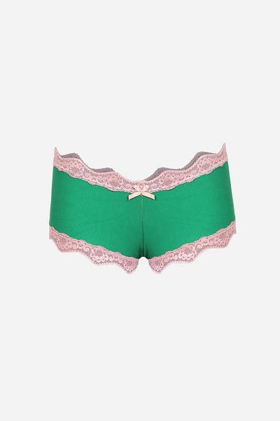 Akbeniz Boxeri de damă din bumbac verde fistic - Pachet de 2 40277