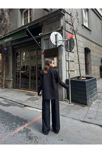 VOLT CLOTHİNG Women's Barcode Emblem Lined Blazer Jacket