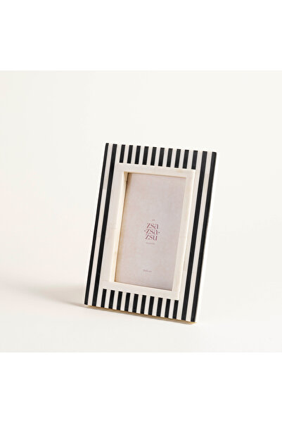 Zsa Zsa Zsu Jewar Kemik - Reçine - Mdf Çerçeve 16.2x20.2x2 Cm Sıyah - Beyaz