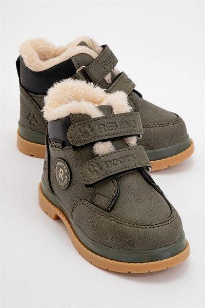 Liger Winter Fur Lined Baby Boots (22-25) Khaki