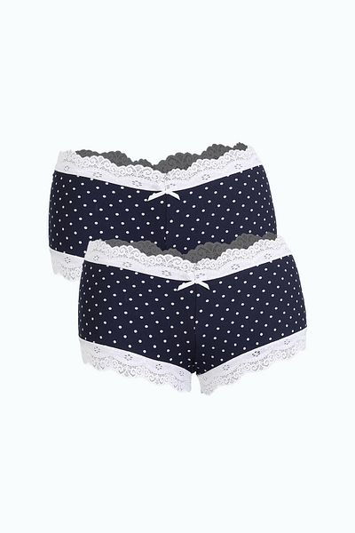 Akbeniz Navy Blue Γυναικείο Σετ Boxer 2 - Cotton 40279