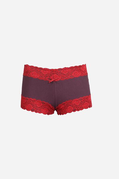 Akbeniz Βαμβακερά Γυναικεία Μπόξερ - Plum 40277, Συσκευασία 2