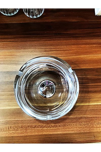 Paşabahçe Denizli Glass Handmade 12,5 cm Καπάκι, 3 Κυματοειδές Τασάκι 5,9 cm Ύψος