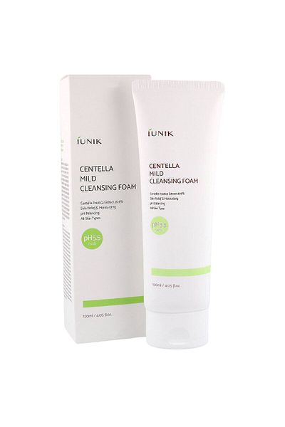 iUNIK Centella Jemná čisticí pěna 120 ml - Čisticí pěna na obličej s Centella Asiatica