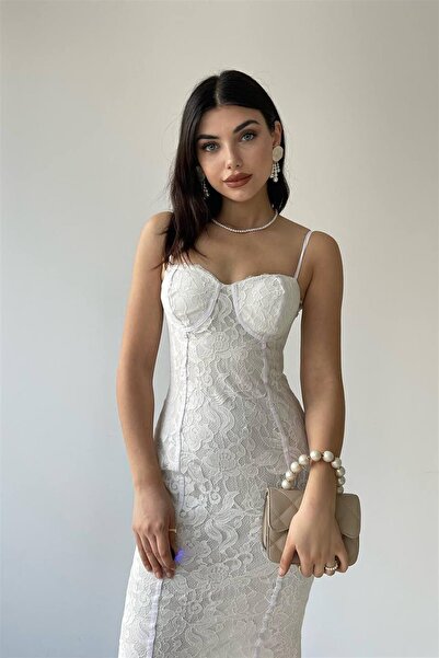 Vals *ASKILI KORSELİ MİDİ ELBİSE