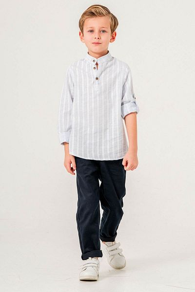 Gold Class Kidswear Half Button 2 Piece Boy's Shirt Suit