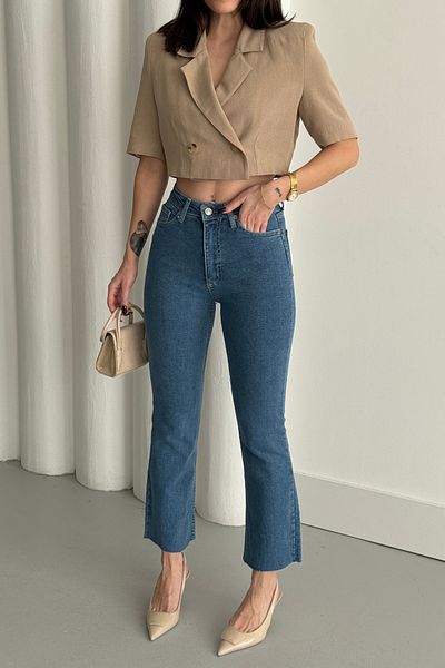 XRAY JEANS Blugi de damă Pantaloni largi cu picior spaniol A.Blue Denim