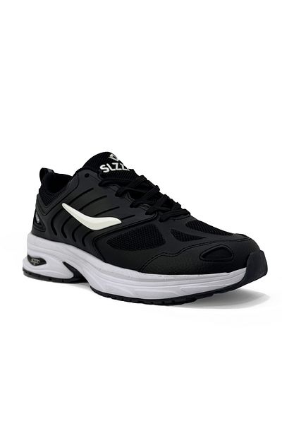 SOLAZER Men's Black White Sneaker Casual Sports Shoes 041