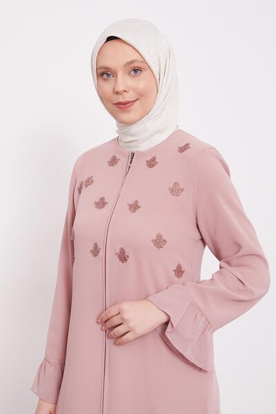 Levidor Powder Stone Embroidered Ferace