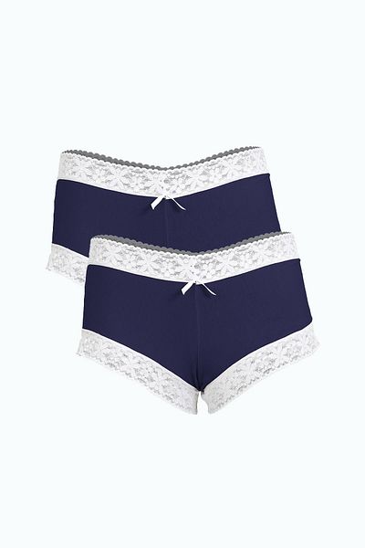 Akbeniz Navy Blue Γυναικείο Boxer - Βαμβακερό Σετ 2 40277