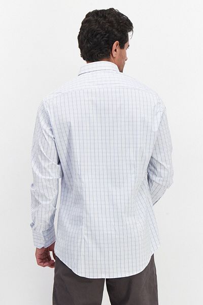 J.M. Haggar Men Classic Fit Long Sleeve Checkered Dress Shirt, Multicolor