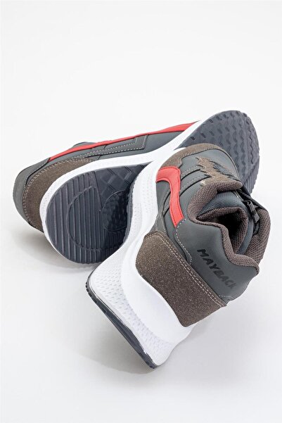 Liger Men's Comfort Light Sole Sports Shoes Gray - Red