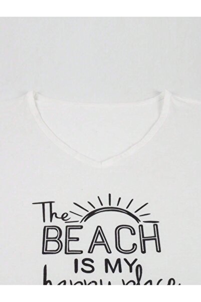 Deocept Γυναικείο μπλουζάκι Casual Oversize με λαιμόκοψη V