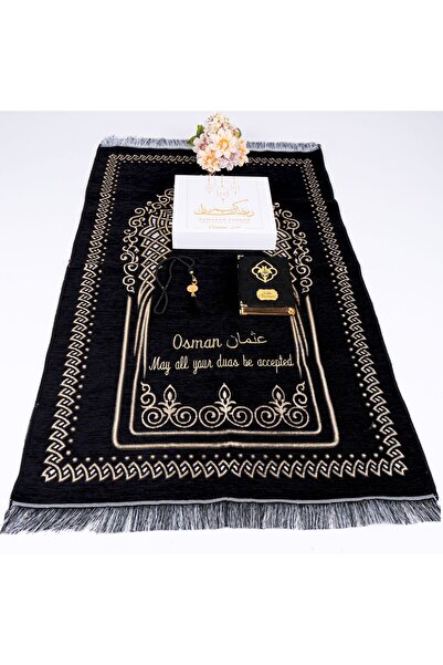 Happy times favors Kişiselleştirilmiş İsme Özel Seccade, Kuran, Tesbih, Hediy...
