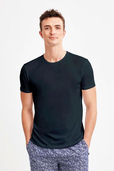 Nautica M-1019 Tricou bleumarin cu textura moale