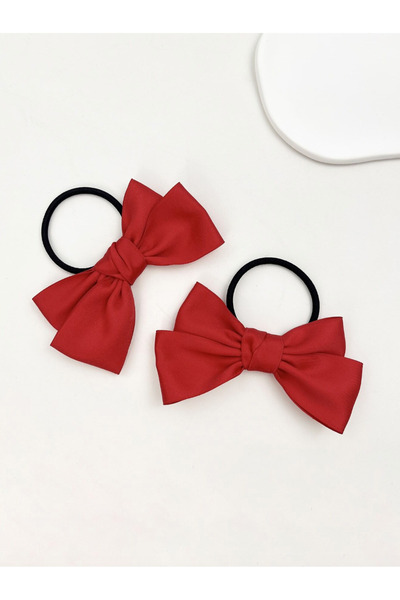 CSR AKSESUAR Set of 2 Satin Bow Rubber Buckles