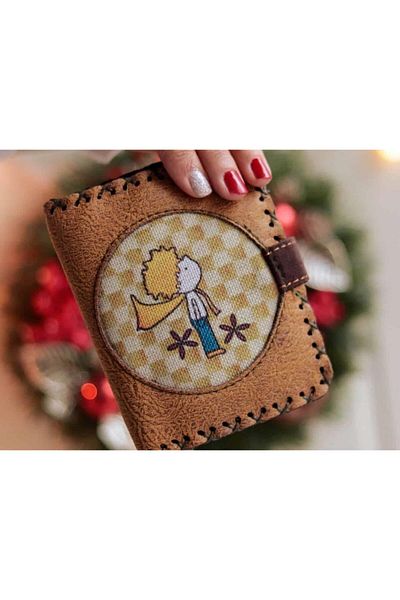 HOODİEMOUSE Ethnic Bohemian Retro Style Small Wallet - Mustard Prince Figure