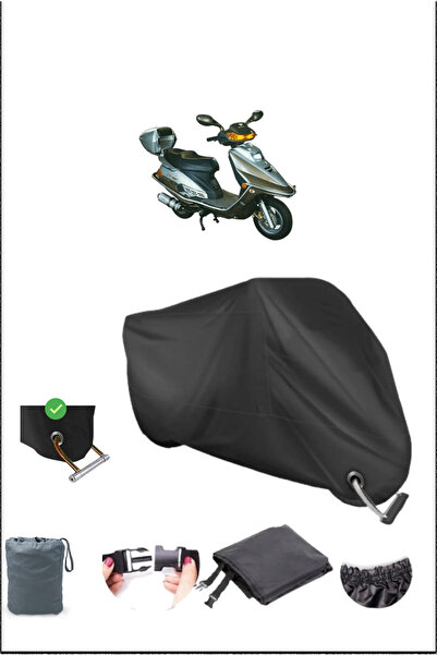Breen Black Mondıal 125Mt Durable Lock Compatible Waterproof Motorcycle Tarpa...