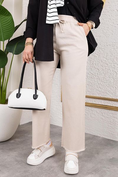 Tesettür Diyarı Women's Gabardine Fabric Pipe Leg Trousers