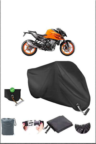 Breen قماش مشمع أسود للدراجات النارية Ktm 990duke متين متوافق مع القفل المقاو...