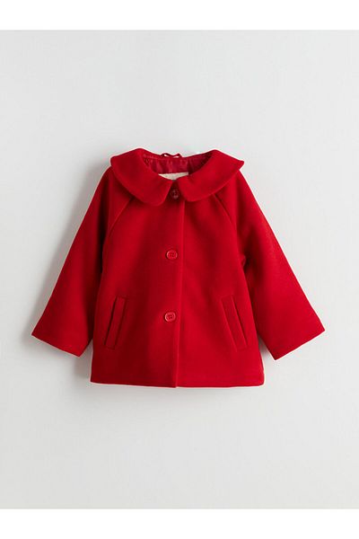 LC Waikiki Lcw Kids Baby Collar Stamp Girl's Coat