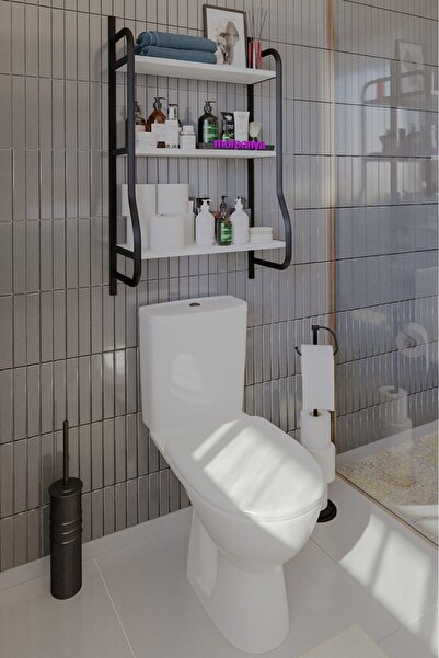 Morpanya Elonyss Klozet Üstü Düzenleyici Raf Banyo Düzenleyici Raf Klozet Üstü Raf Banyo Raf Dolap