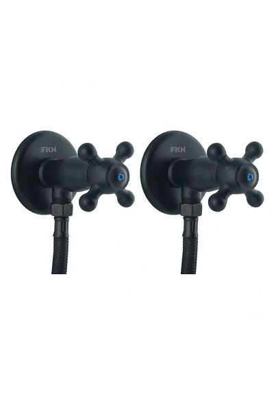 FKN Black Bidet Faucet with Double Coach Spiral