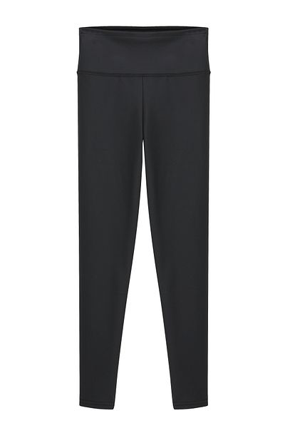 Quzu Magas derekú bőr leggings fekete