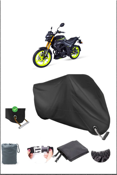 Breen قماش القنب للدراجات النارية المقاوم للماء متوافق مع قفل متين من Arora Mt125 باللون الأسود