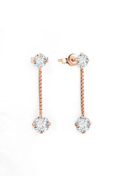 jelux silver Gümüş 925 Ayar 4 Mm 5 Mm Zincirli Premium Star Kesim Zirkon Taşl...