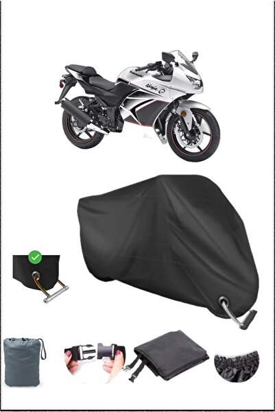 Breen قماش مشمع أسود متين للدراجات النارية متوافق مع قفل متين ومقاوم للماء من...