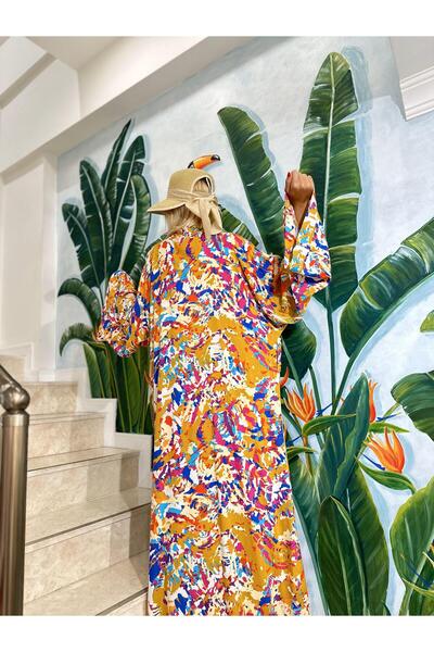 more&more DESENLİ UZUN KİMONO